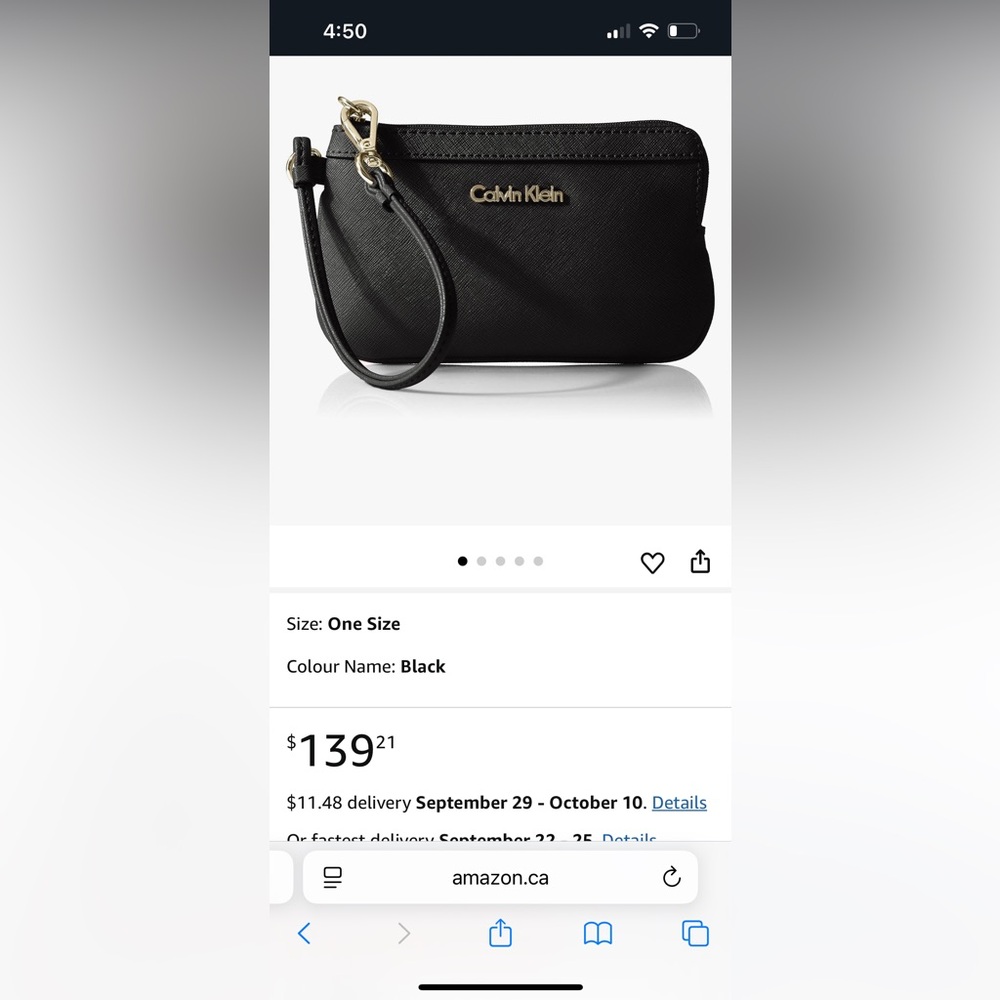 Calvin Klein Tan and Brown Monogram Wristlet - Picture 6 of 6